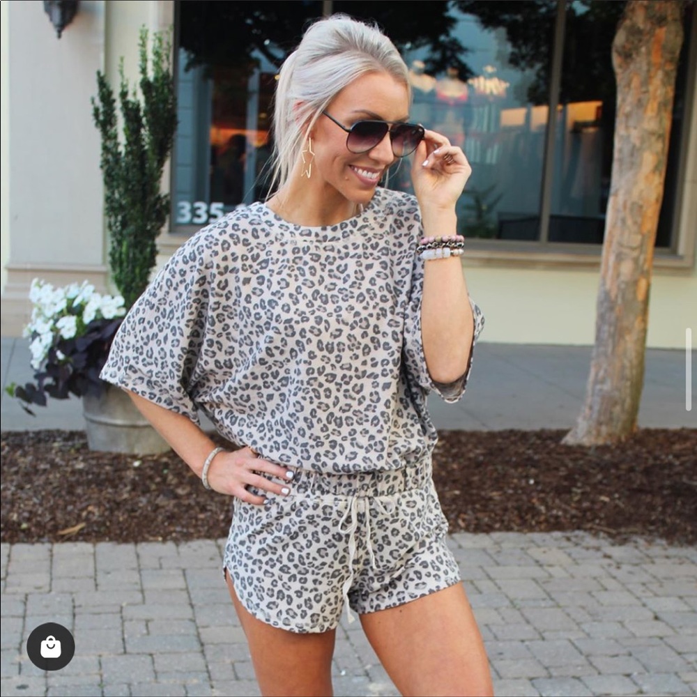 Leopard Two-piece Lounge Set